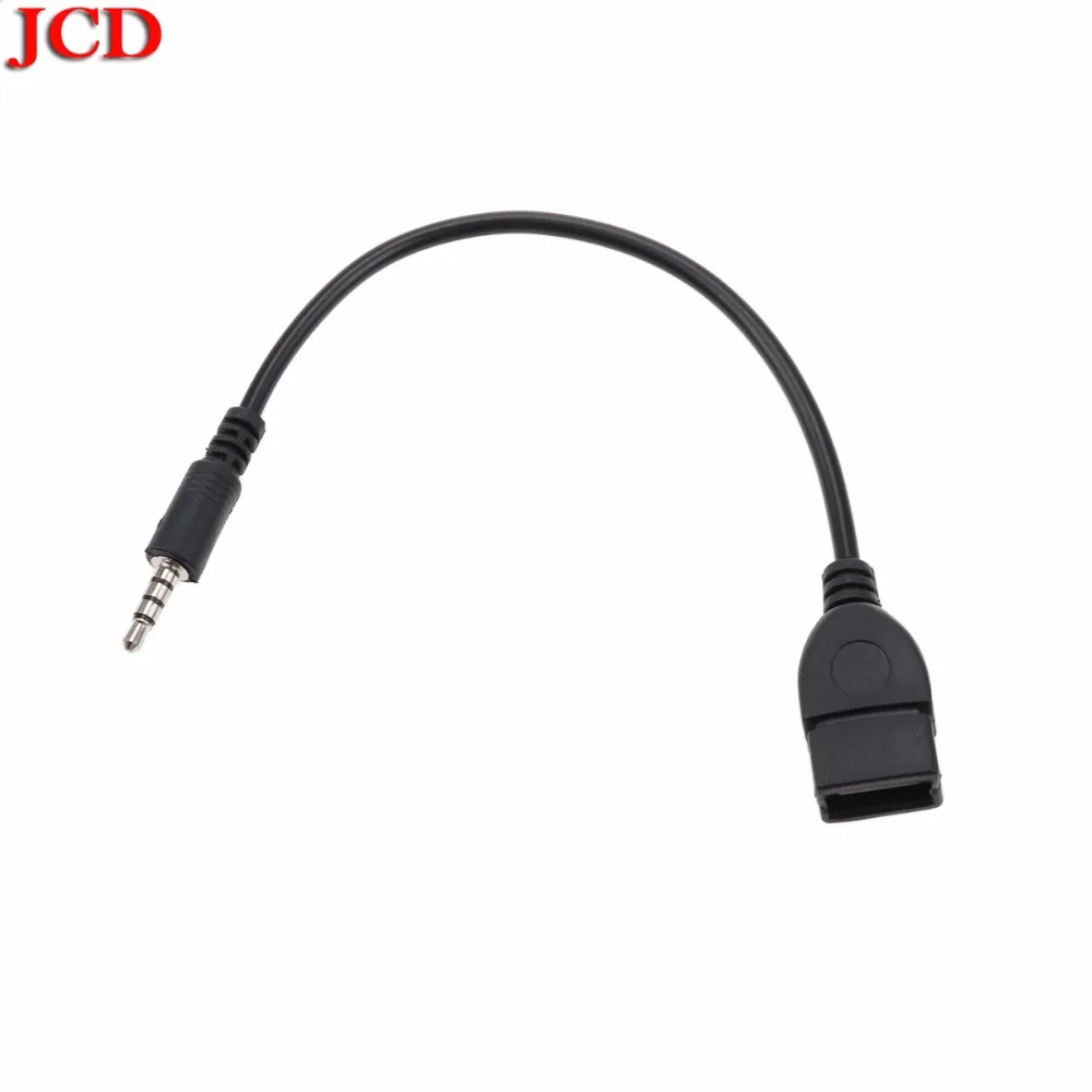 JCD 3 5 мм штекер аудио-разъем AUX USB 2 0 Тип Женский Адаптер конвертера OTG кабель очень