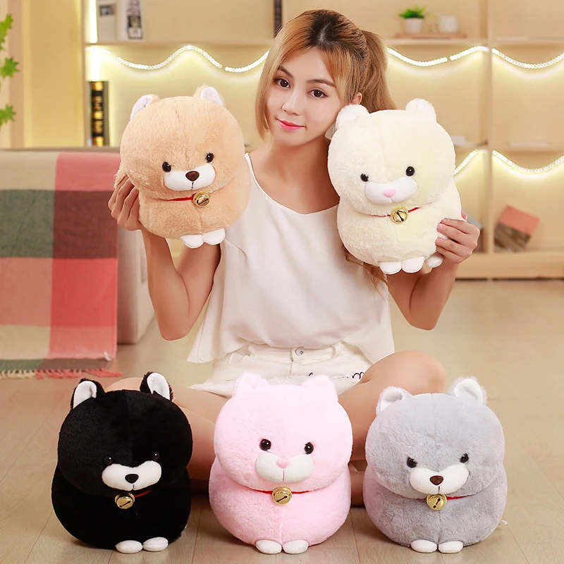 

30CM Kawaii Lucky Cat Filled Animal Furry Toy, Cute Bell Cat Plush Toy Pillow, Children's Birthday Gift, Christmas Gifts