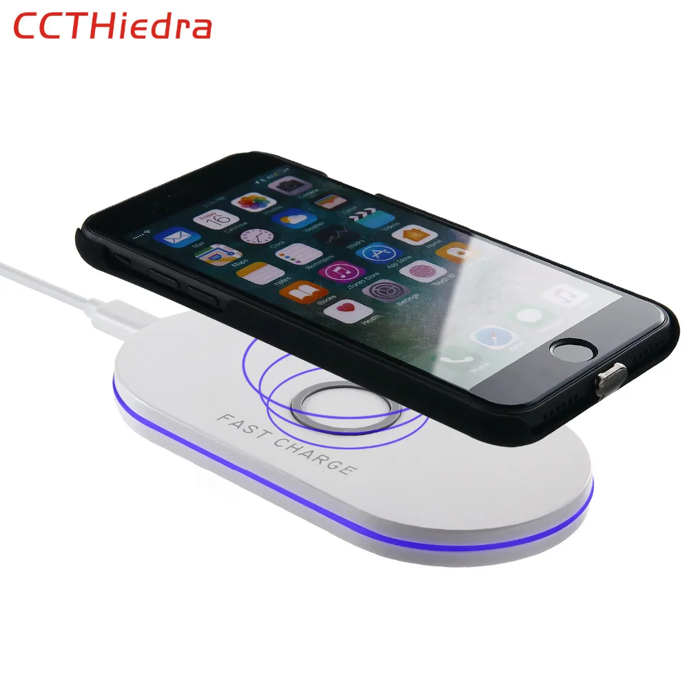 Ccthiedra QI Беспроводной Зарядное устройство Smart зарядного устройства для iPhone X 8 Plus