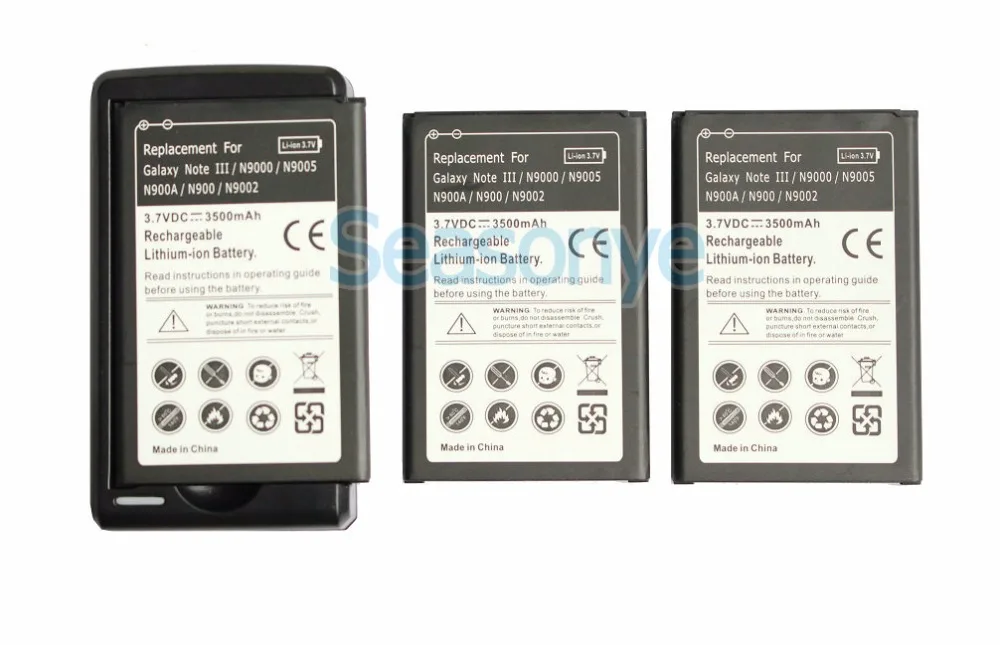 Запасной аккумулятор и зарядное устройство Seasonye 3x3500 мАч B800BC / BE BU BZ для Samsung Galaxy Note