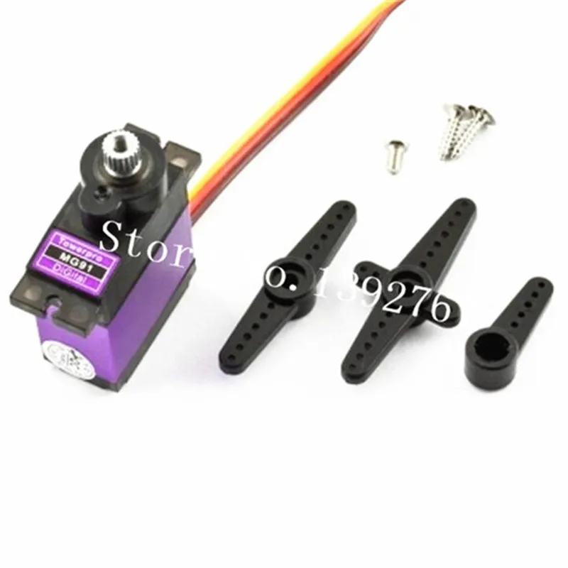 10 шт./лот TowerPro металла шестерни микро цифровой сервопривод двигатели MG91 обновлен