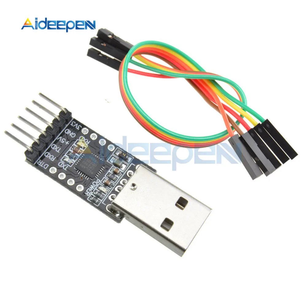 CP2102 чип Плата USB 2 0 к UART TTL 6PIN разъем модуль последовательный конвертер с Dupont