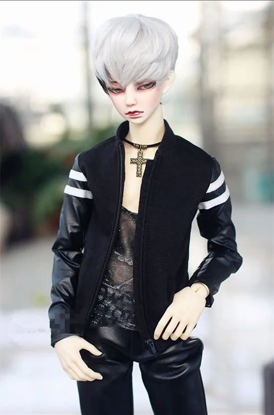 Прекрасная черная-кожаная стеганая куртка для BJD кукла 1/4 MSD, 1/3 SD13, SD17 дядя Кукла Одежда CMB70