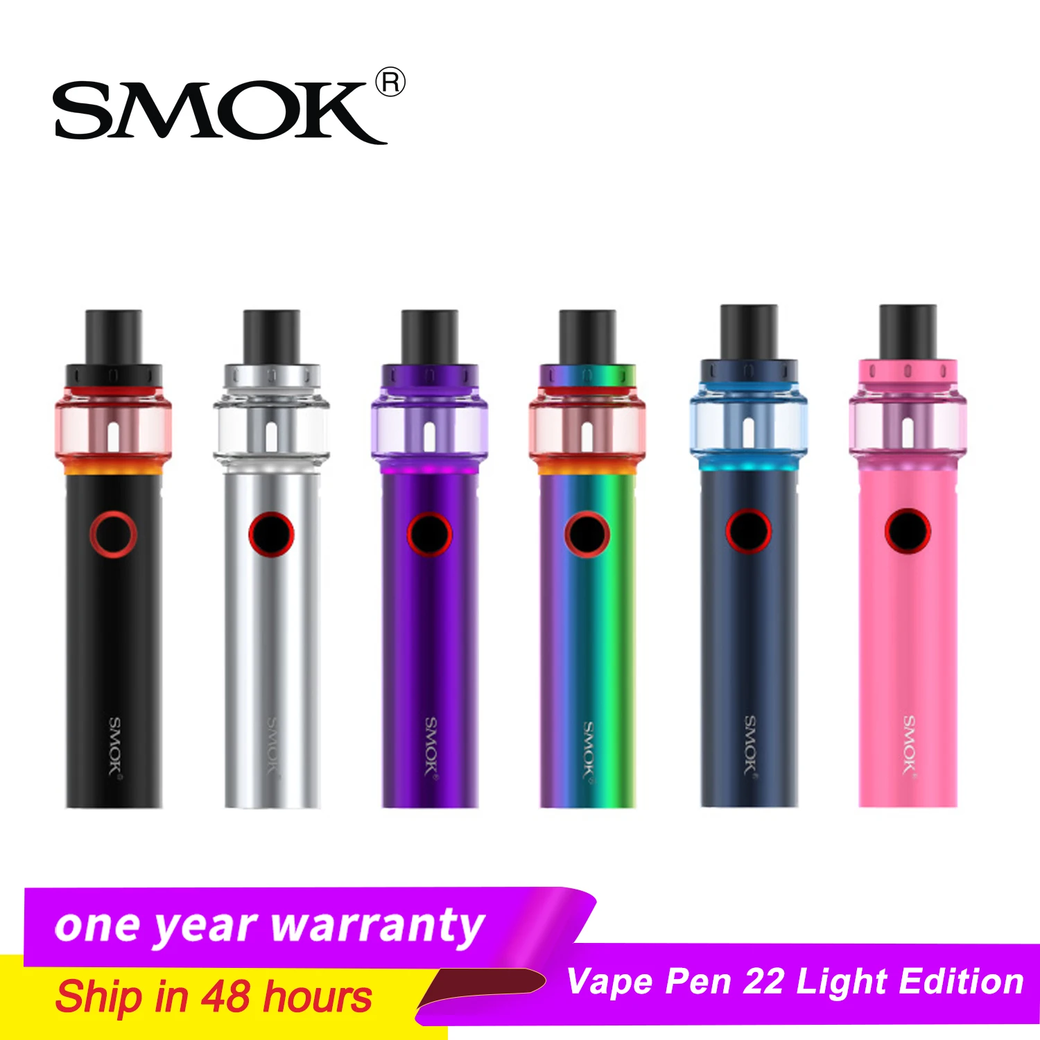 Оригинальная ручка SMOK Vape 22 Light Edition 1650mah батарея электронная сигарета испаритель с