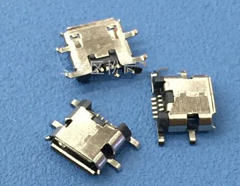 

MICRO USB 5P , Male plug pin 4pin Fixed smd ,Tail Charging socket