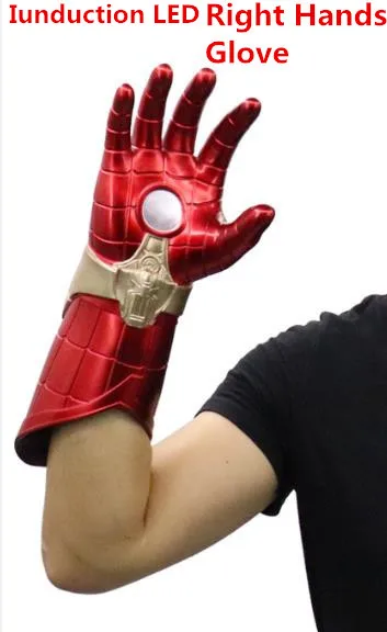 Gloves Высокое качество, новинка, аниме Marvel, Человек-паук: возвращение домой, косплей, рука, Железный человек, ПВХ, перчатки, индукционный светодиодный, маски, Человек-паук, Launcher, перчатки - Цвет: Gloves