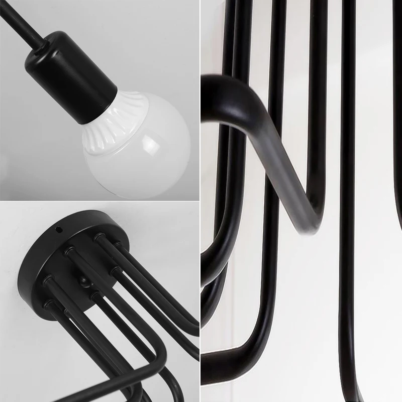 Современная люстра с кристаллами и светодиодами для потолка.