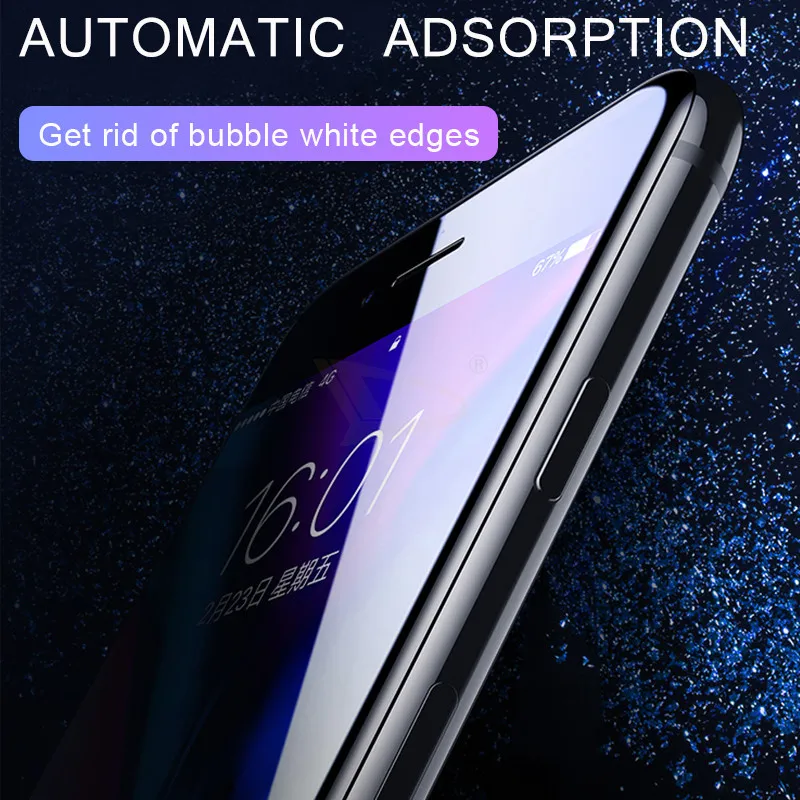 100D закаленное стекло полное покрытие для IPhone 8 7 6 s Plus Защитное s7 защитная пленка экрана|Защитные стёкла и