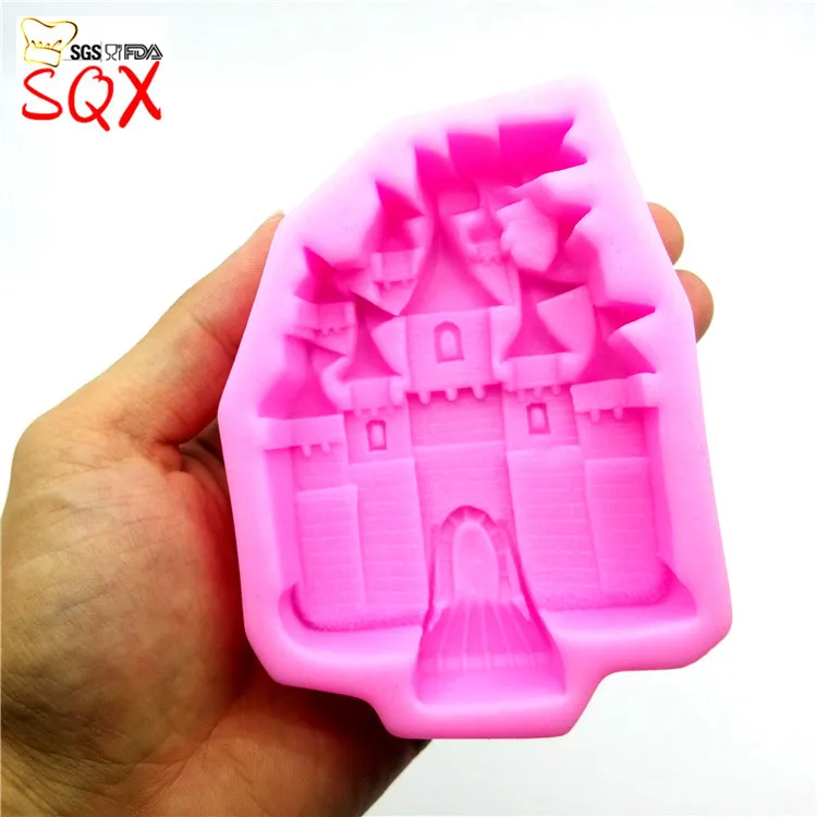New 2016 Cake Tools castle 3D Silicone Mold Fondant For Decorating Decor Baking SQ1601 | Дом и сад