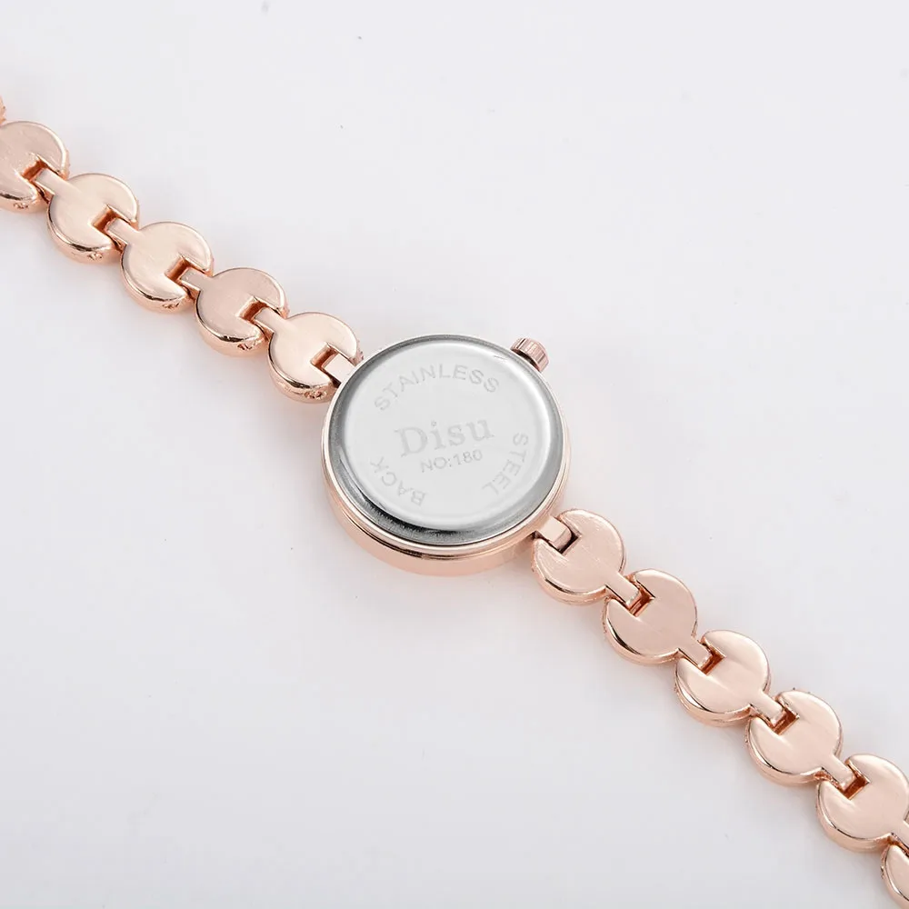 Disu Reloj hombre кварцевые наручные часы Женские Аналоговые женские Круглый ремешок из