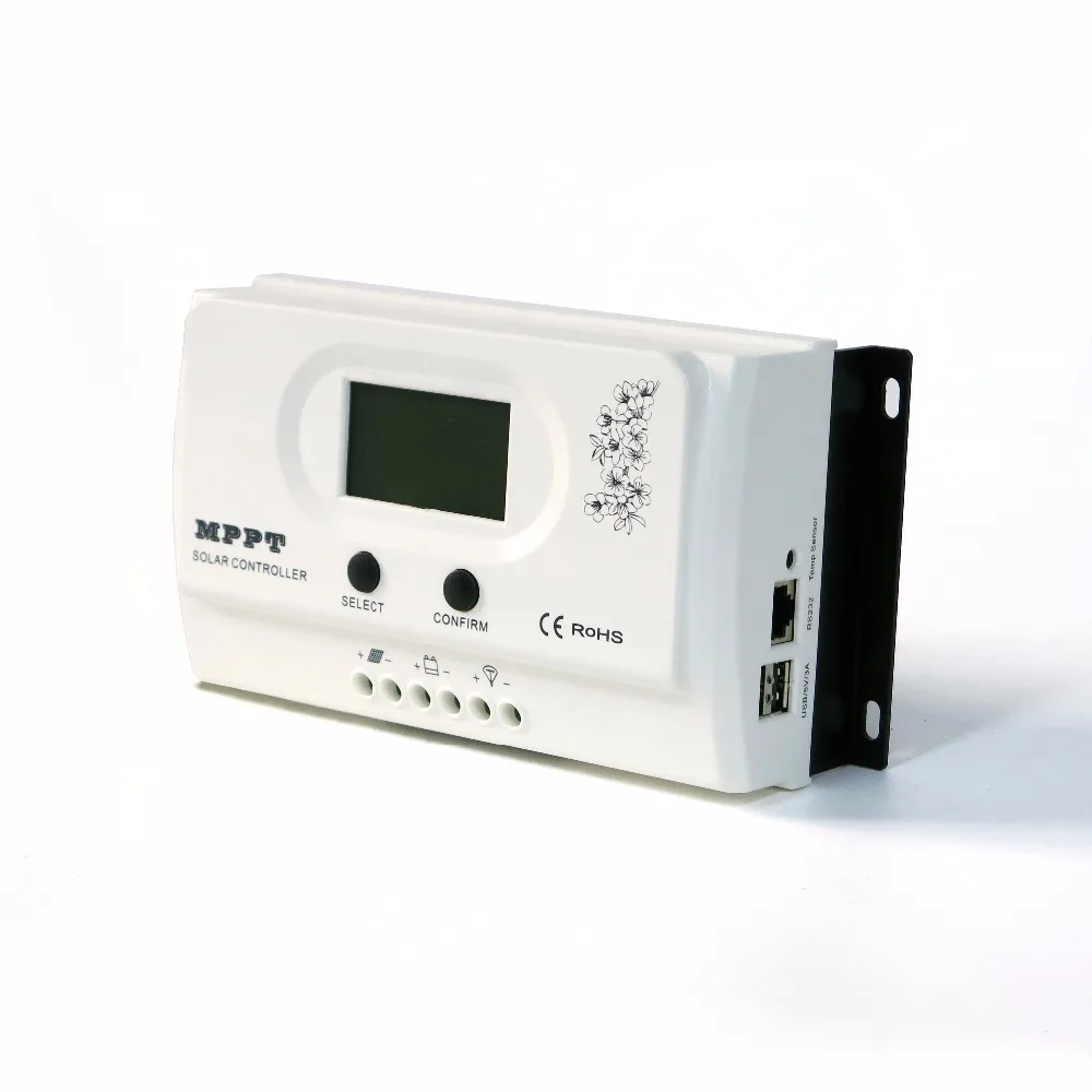 Wiser 30A 40A 50A MPPT контроллер солнечного заряда 12В/24В Автоматическое распознавание