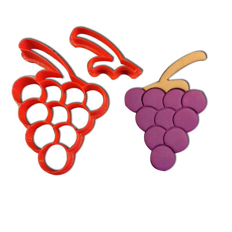 Фрукты серии Виноград банан резак печенья на заказ 3D Печатный для Blueberry помадка