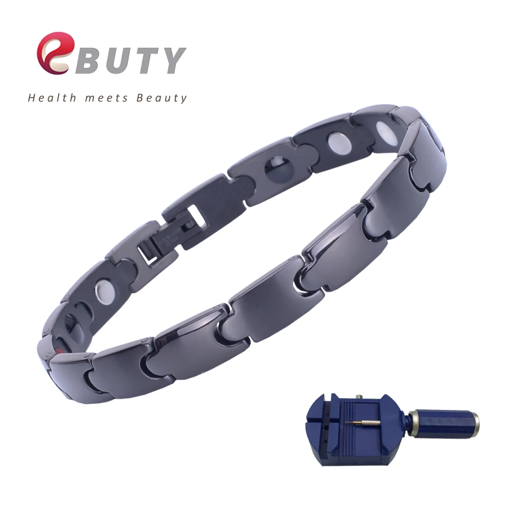 

Браслет EBUTY Energy 4 в 1, магнитный браслет из нержавеющей стали, черный, спортивный браслет для мужчин, модные ювелирные изделия для здоровья, бр...