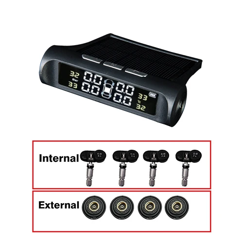 Colorful Hipppcron датчик давления в шинах, система мониторинга, внутренний/внешний Tpms автомобильный Предупреждение предупреждение о температуре, зарядка от солнечной энергии - Тип: Colorful