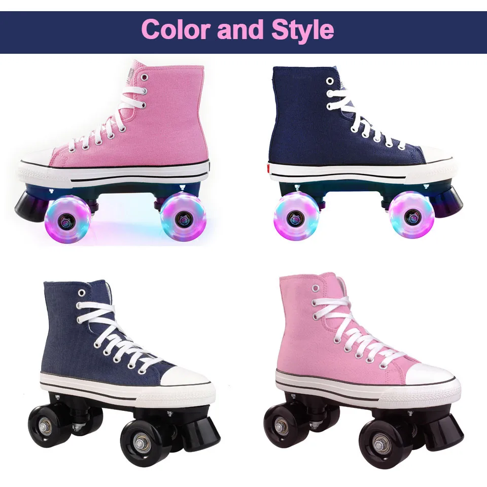 Профессиональные взрослые Четырехрядные роликовые коньки JK двухрядные