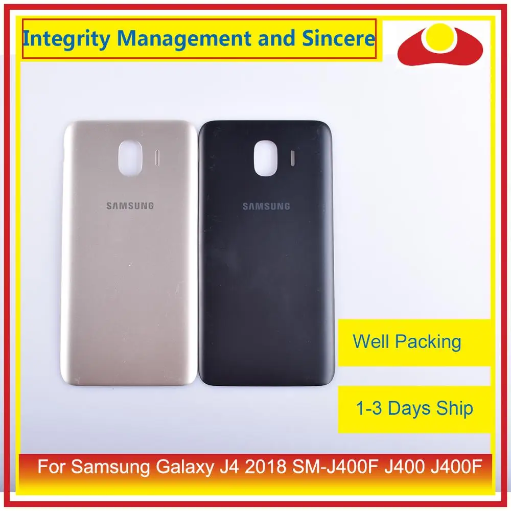 10 шт./лот для samsung Galaxy J4 SM-J400F J400 J400F корпус батарея Дверь задняя крышка корпус замена корпуса