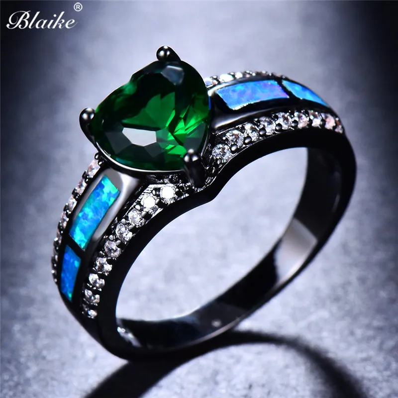 Женские кольца с фианитом Blaike цвета морской волны