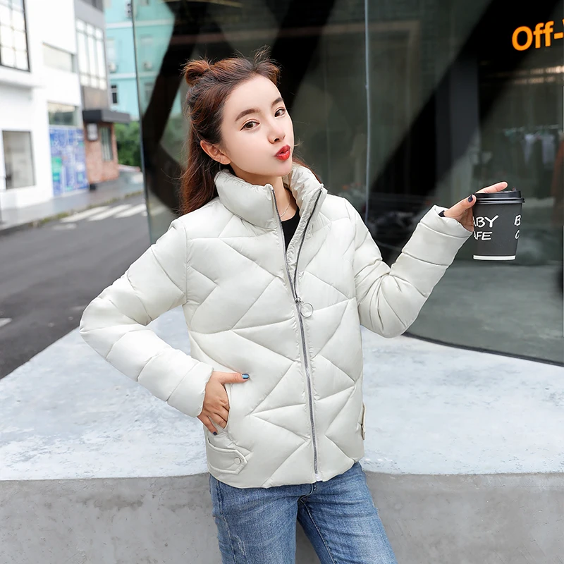 Winter Jackets Women 2018 Warm Coats Mandarin Collar Down Cotton Parkas Slim Female Short outerwear | Женская одежда