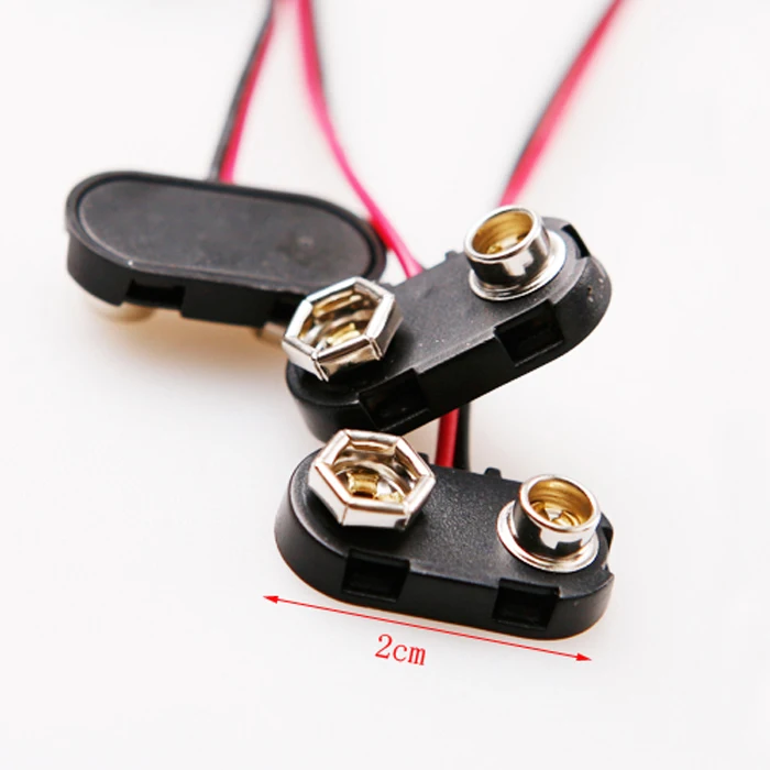 Fixmee 20 шт. 9 вольт в зажим для аккумулятора защелкивающийся разъем свинцовый