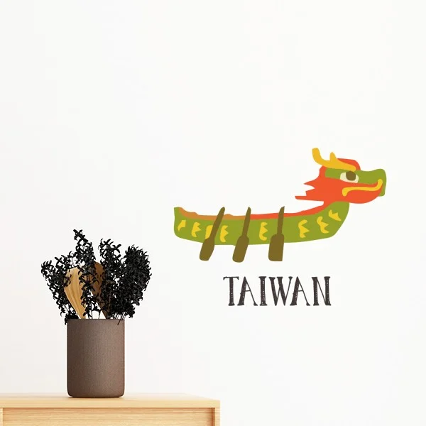 Тайвань 101 год аттракционы Будды съемные пузырьки чай закуски здание настенные