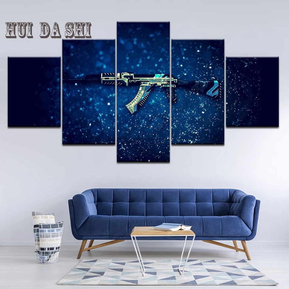 Искусство абстрактная картина в рамке большая настенная ружье с американским