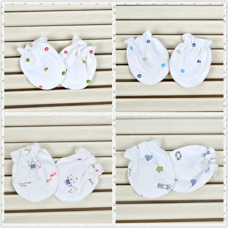 Guantes de algod&oacute;n suave para beb&eacute; reci&eacute;n nacido, antiara&ntilde;azos, manoplas, accesorios, 3 par/lote-4