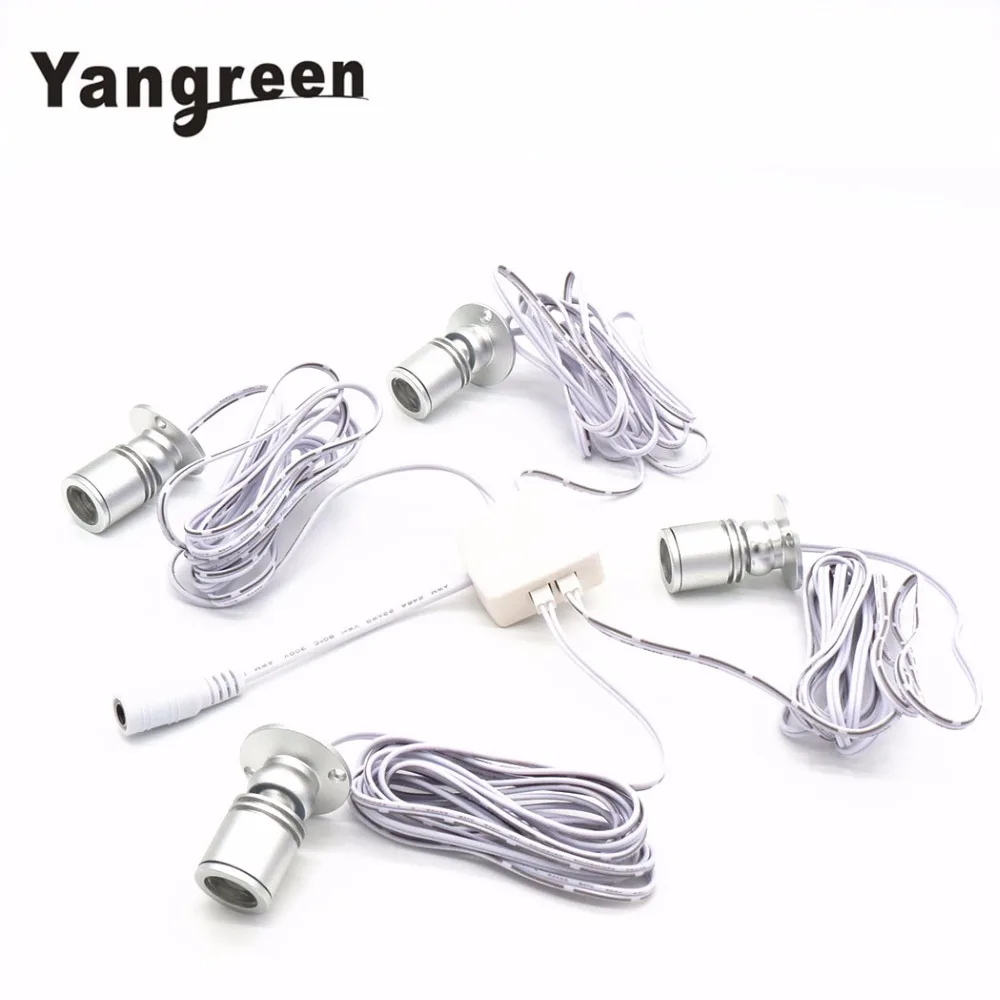 4 шт./лот миниатюрный светодиодный прожектор лампа для шкафа энергосбережение Вт