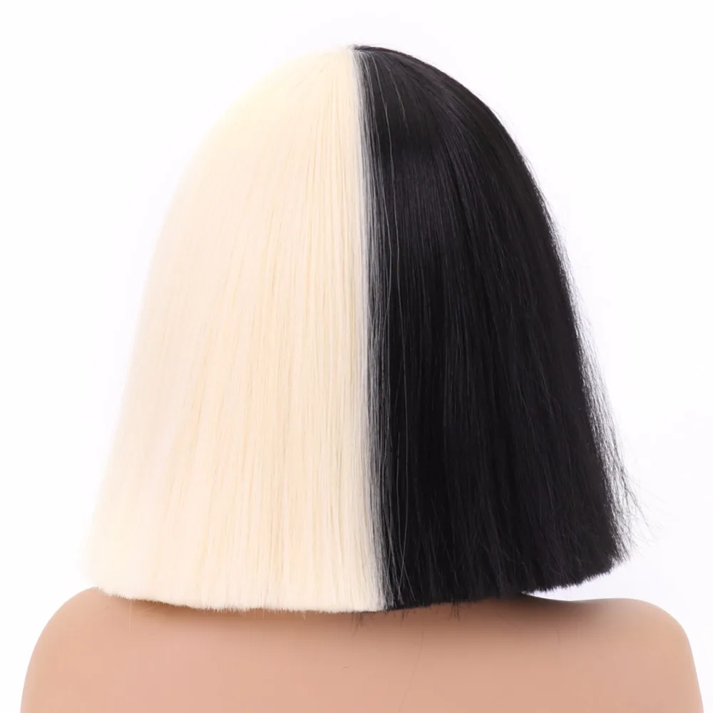 Парики BESTUNG для косплея Боб полублонд черный два тона натуральные синтетические