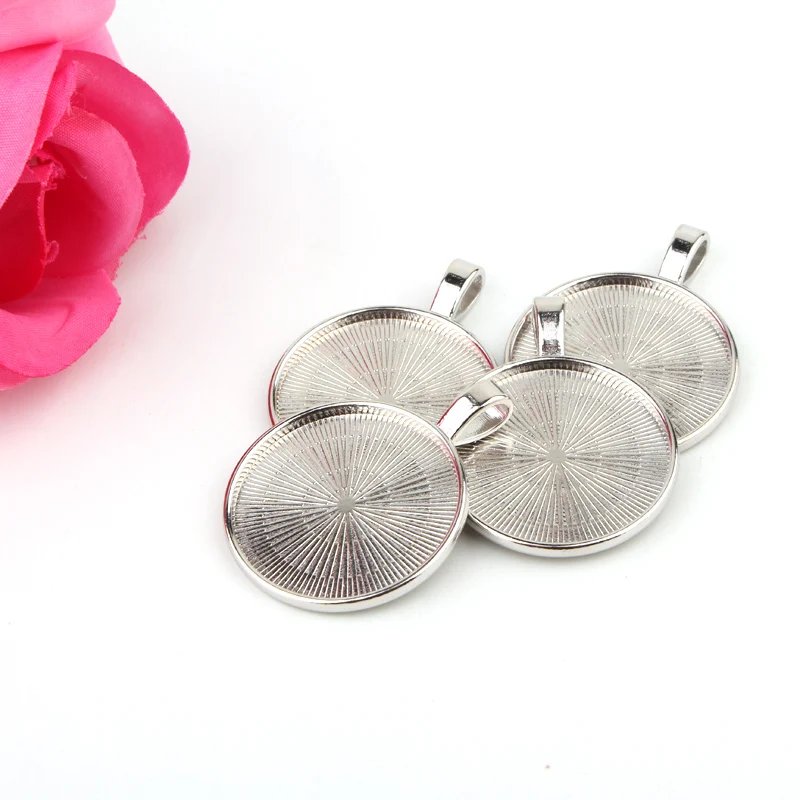 5 шт./лот стеклянный кабошон Размером 25 мм ожерелье с камеей подвески круглая