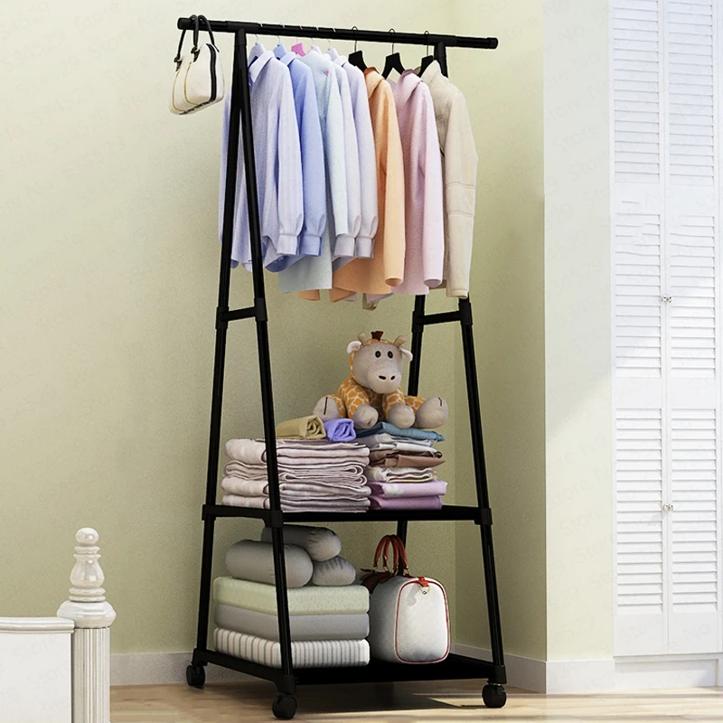 Стеллаж для одежды 2 ярусная металлическая полка органайзер пальто стеллаж