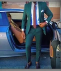 Индивидуальный заказ женихов Для Мужчин зеленый жениха смокинг с лацканами с тупым углом Для мужчин костюмы Свадебные Best Man Жених блейзер (куртка + брюки + галстук) terno