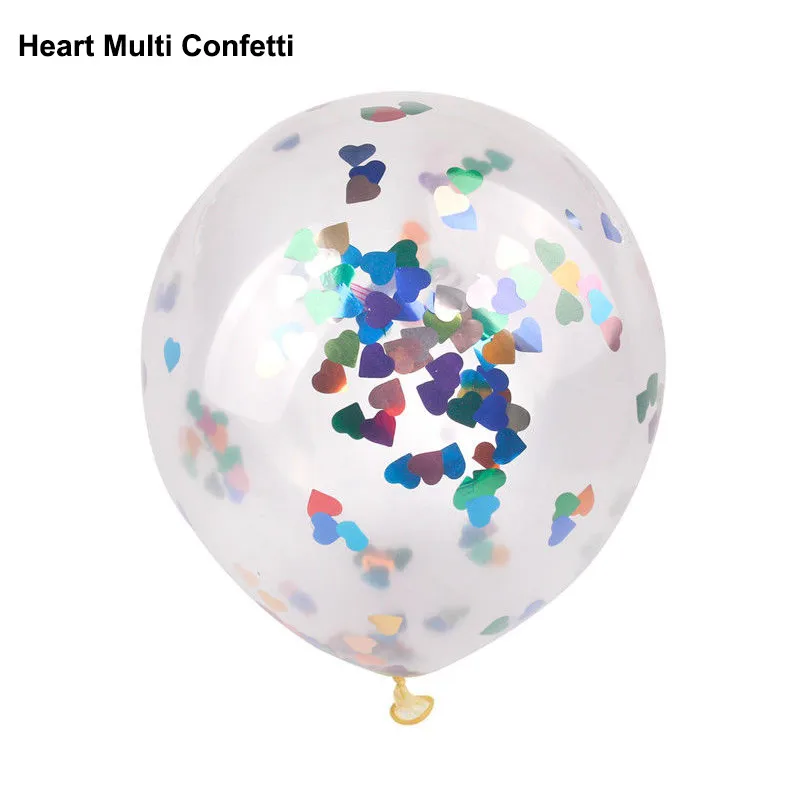 Heart-shaped sequins 1 шт. воздушный шар "Конфетти" 12 дюймов латексный шар Свадебный гелиевый баллон большие прозрачные шары Детские украшения для дня рождения - Цвет: Heart-shaped sequins