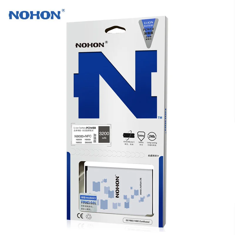 nohon Аккумулятор для samsung Galaxy Note 3 Note3 N9000 N9005 N9006 Batarya с NFC 3200 мАч Замена Батарея акумуляторная батарея