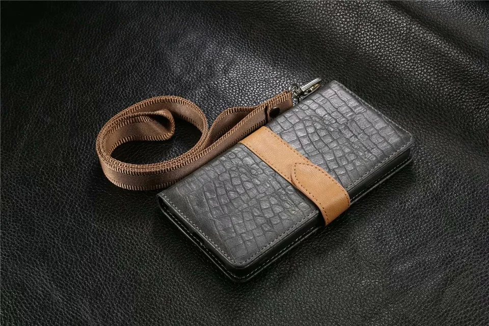 Роскошный кожаный чехол с крокодиловым узором для IPhone XS Max, XR, XS, X, 8, 7, 6, 6S Plus, 8 plus, держатель для карт, подставка, флип-кошелек, чехол с ремешком