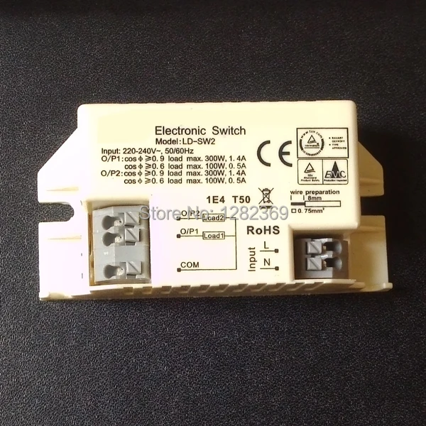 Высококачественный электронный выключатель 2/3 входа 220 В ~ 240 переменного тока