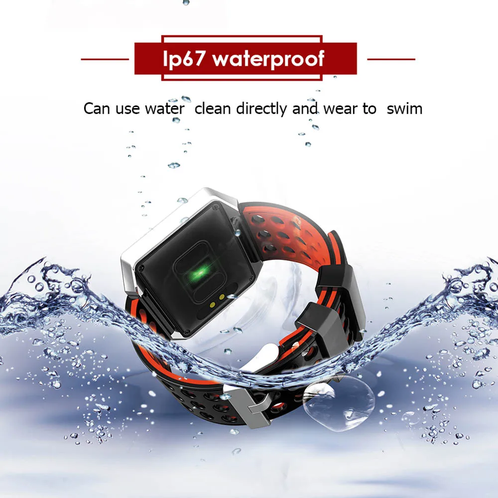 Bluetooth Смарт-часы мужские водонепроницаемые шагомер сердечного ритма Калории