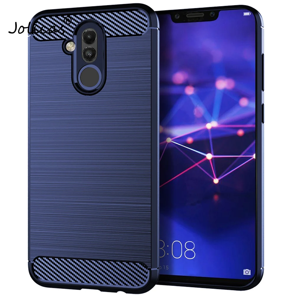 Чехол для huawei Коврики 20 Lite чехол Honor 8X случае роскошный углеродный волокна крышка