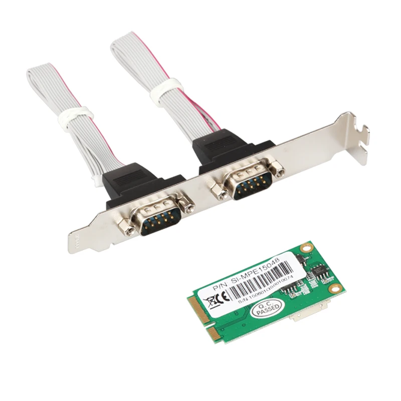 Высокоскоростной 2-портовый RS422 RS485 мини PCI-Express контроллер адаптер