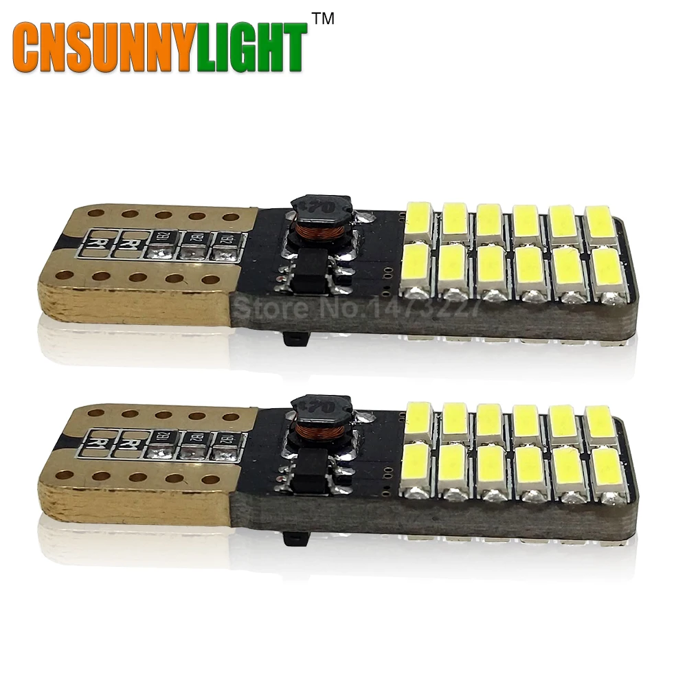 CNSUNNYLIGHT светодиодный стояночный стоп освещение T10 24 SMD 4014 194 168 W5W Универсальные Автомобильные Боковые лампочки 12V автомобильное Сигнальное освещение Стайлинг
