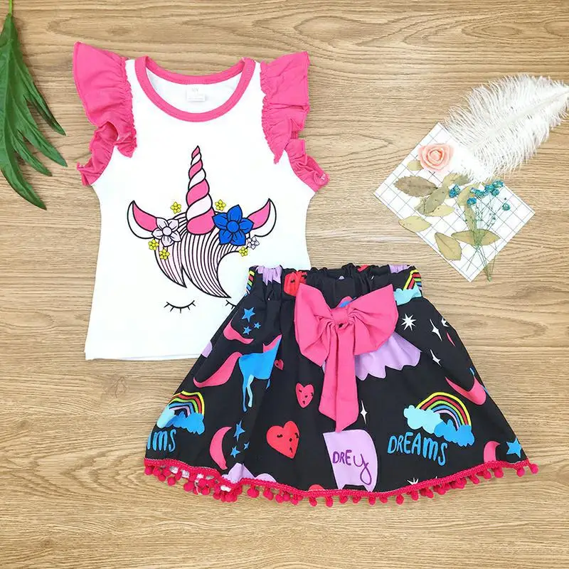 19 летний новый костюм для девочек рубашка с короткими рукавами и принтом