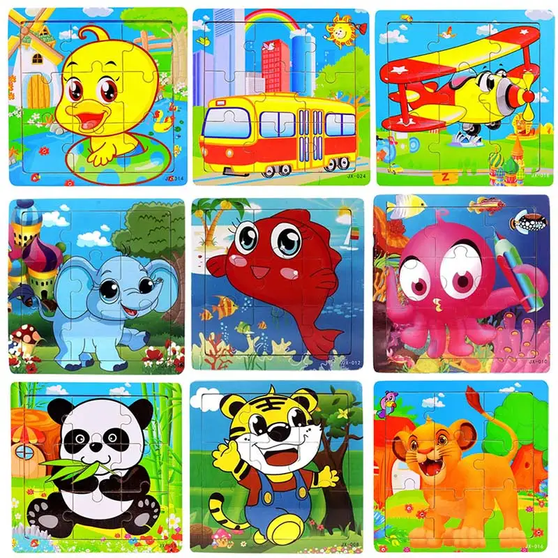 Детские Мультяшные рыбки деревянные головоломки для детей малышей ранние