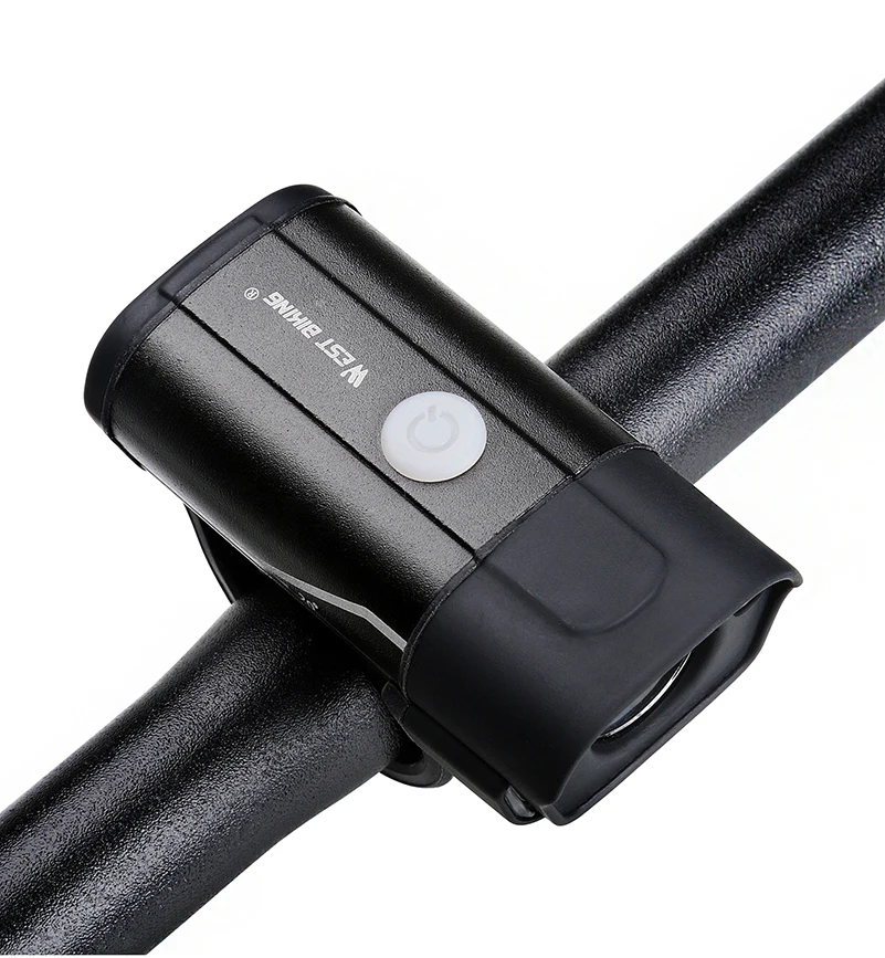 WEST BIKING велосипедный светильник L2 светодиодный USB Перезаряжаемый велосипедный налобный фонарь 5 режимов велосипедный руль безопасный светильник-вспышка Предупреждение ющим светильник