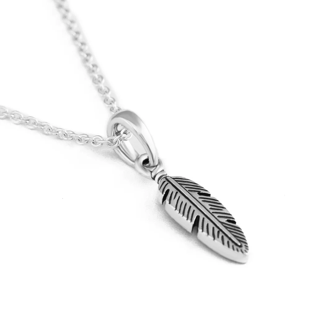 DIY Подходит для Pandora Бусы Браслеты духовные перья подвески 100% 925 пробы серебро