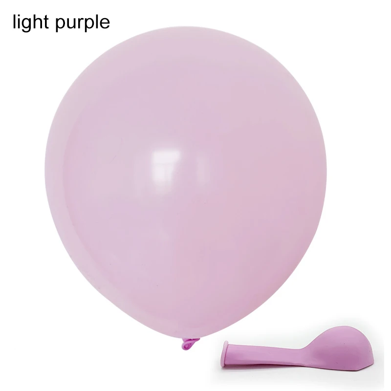 light purple 100 шт новые высококачественные шары в виде Макарон 12 цветов на выбор, вечерние украшения для дома, свадьбы - Цвет: light purple