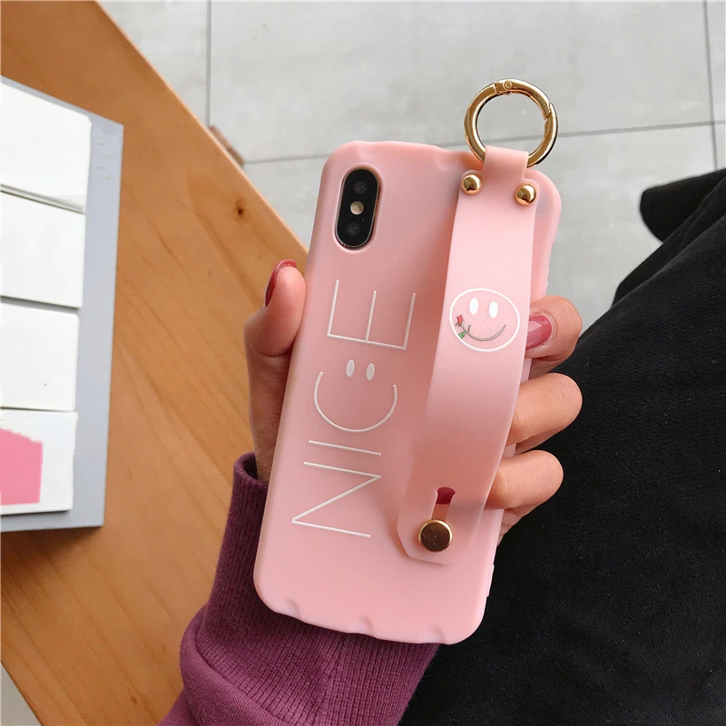 Простой английский алфавит смайлик чехол для iphone X XR XS Max браслет 8 7 6 6s Plus Силиконовые чехлы из