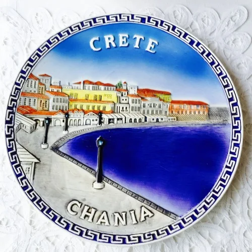 На заказ Большая керамическая тарелка столовая спальня фон украшения на стену новое блюдо туристический сувенир домашний декор - Цвет: 25cm