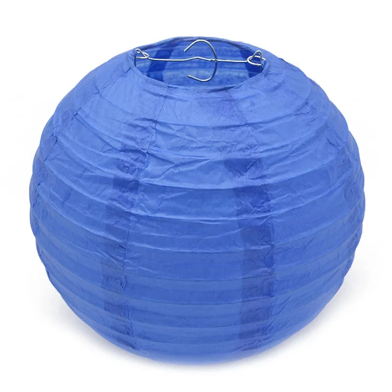 PL15 royal blue 1 шт. 10/15/20/25/30 см Подвесной бумажный шар Круглый Китайский Стиль ткани Бумага Фонари шарик-лампион для дома Свадебная вечеринка украшения - Цвет: PL15 royal blue
