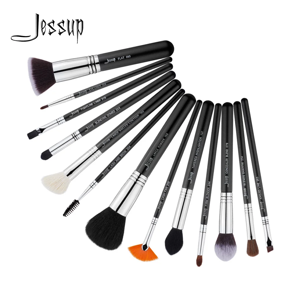 Jessup 13 шт. набор кистей для макияжа maquiagem Professional completa порошок конический хайлайтер подводка для глаз, контур кисти T301