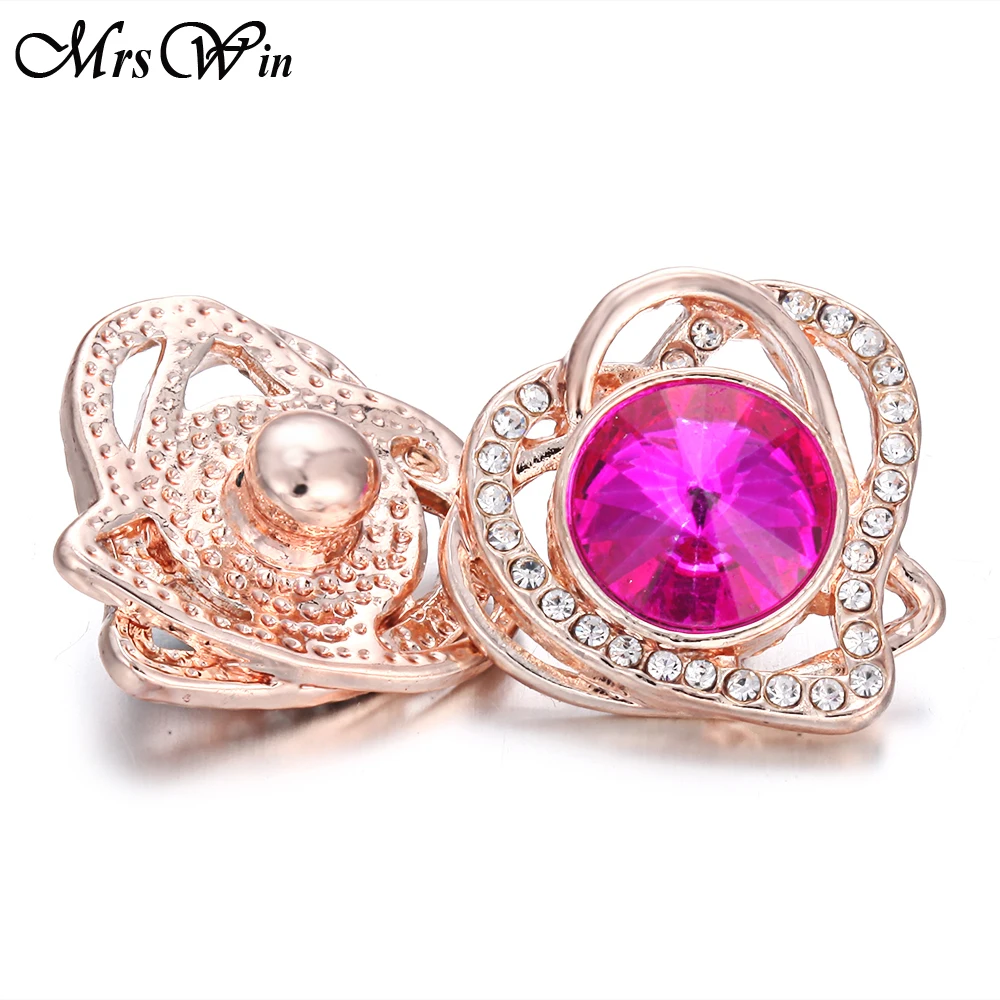 6 шт./лот новинка розовое золото ювелирное изделие горный хрусталь любящее сердце