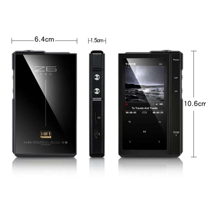 Aigo Moonlight Z6 Pro DSD256 ES9018Q2C DAC звуковая карта двухъядерный процессор OTG TFT lcd Hifi музыкальный mp3-плеер с кожаный чехол